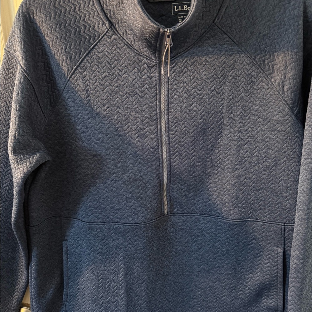 L.L. Bean Women's Blue Half-Zip Sweatshirt